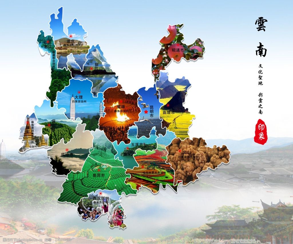 云南旅游地圖